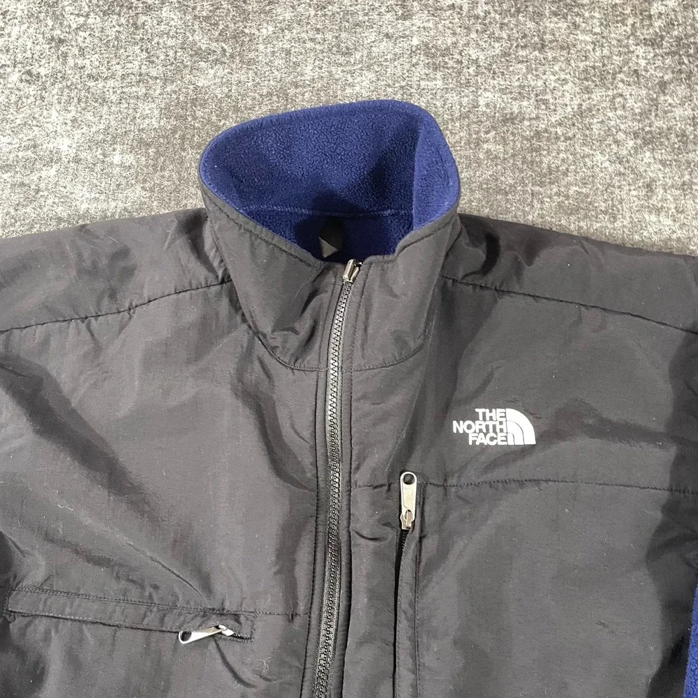 The North Face Denali Jacket Mens XL Blue Black Fleece‎ Full Zip Outdoor Hiking
